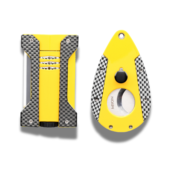 MYON Set Jet Feuerzeug und Cutter Gelb