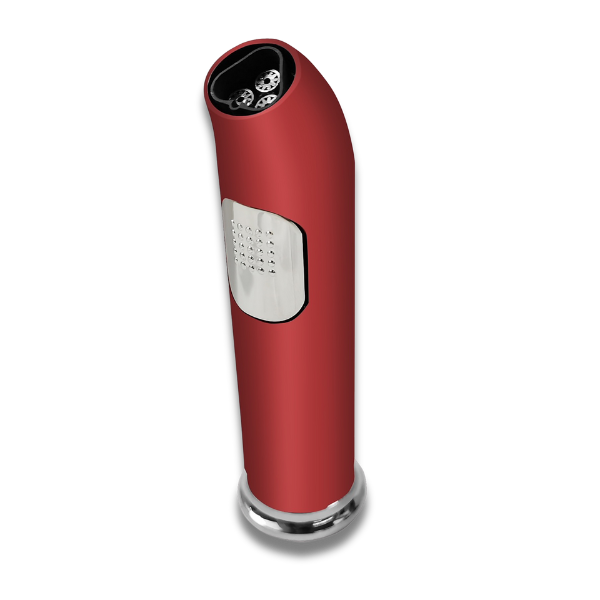 MYON Trijet 3-Jet Feuerzeug Rot/Chrom