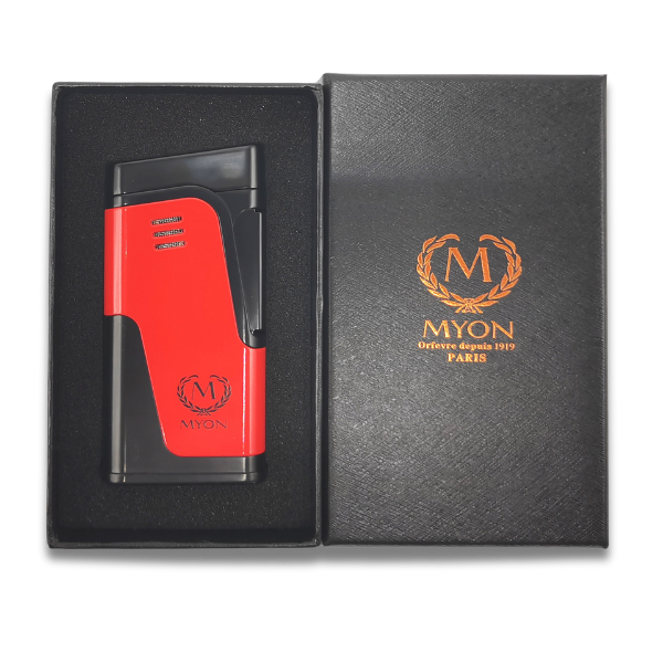 MYON 2-Jet Feuerzeug Le Tignet Rot