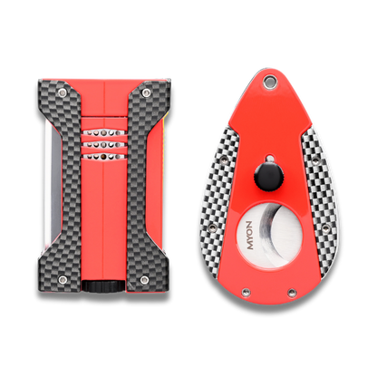 MYON Set Jet Feuerzeug und Cutter Rot