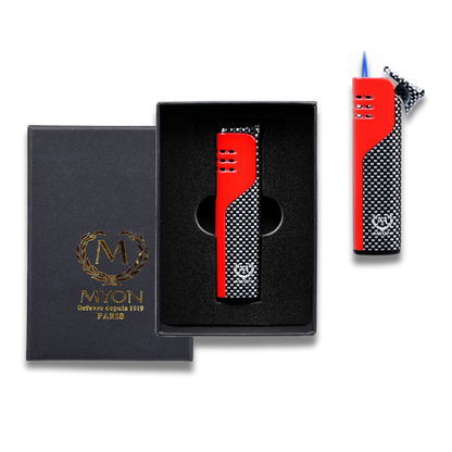 MYON Jet Feuerzeug Carbon / Rot