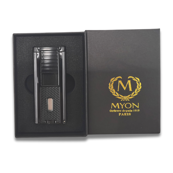 MYON 3-Jet Feuerzeug Ceyreste Schwarz