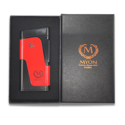 MYON 2-Jet Feuerzeug Le Tignet Rot
